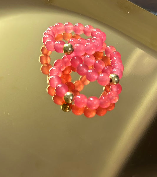 Pretty Pink Ring Set